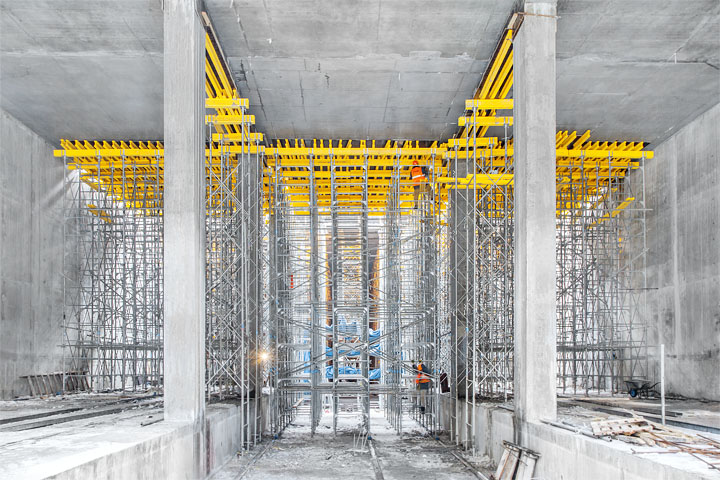 опалубка перекрытий на станции метро Ходынское поле
